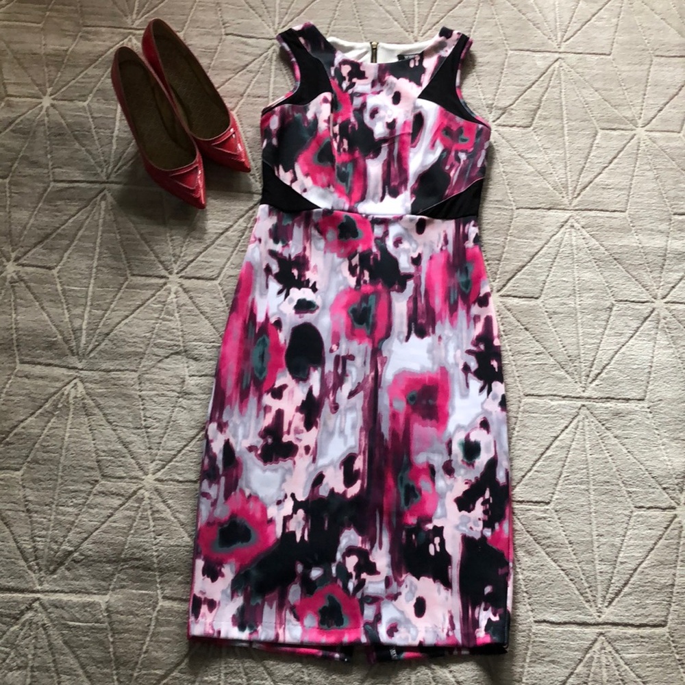 🎈XOXO Muted Pink Batik Print Wiggle Dress